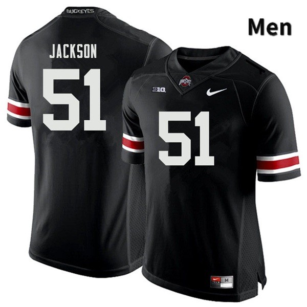 Ohio State Buckeyes Antwuan Jackson Men's #51 Black Authentic Stitched College Football Jersey